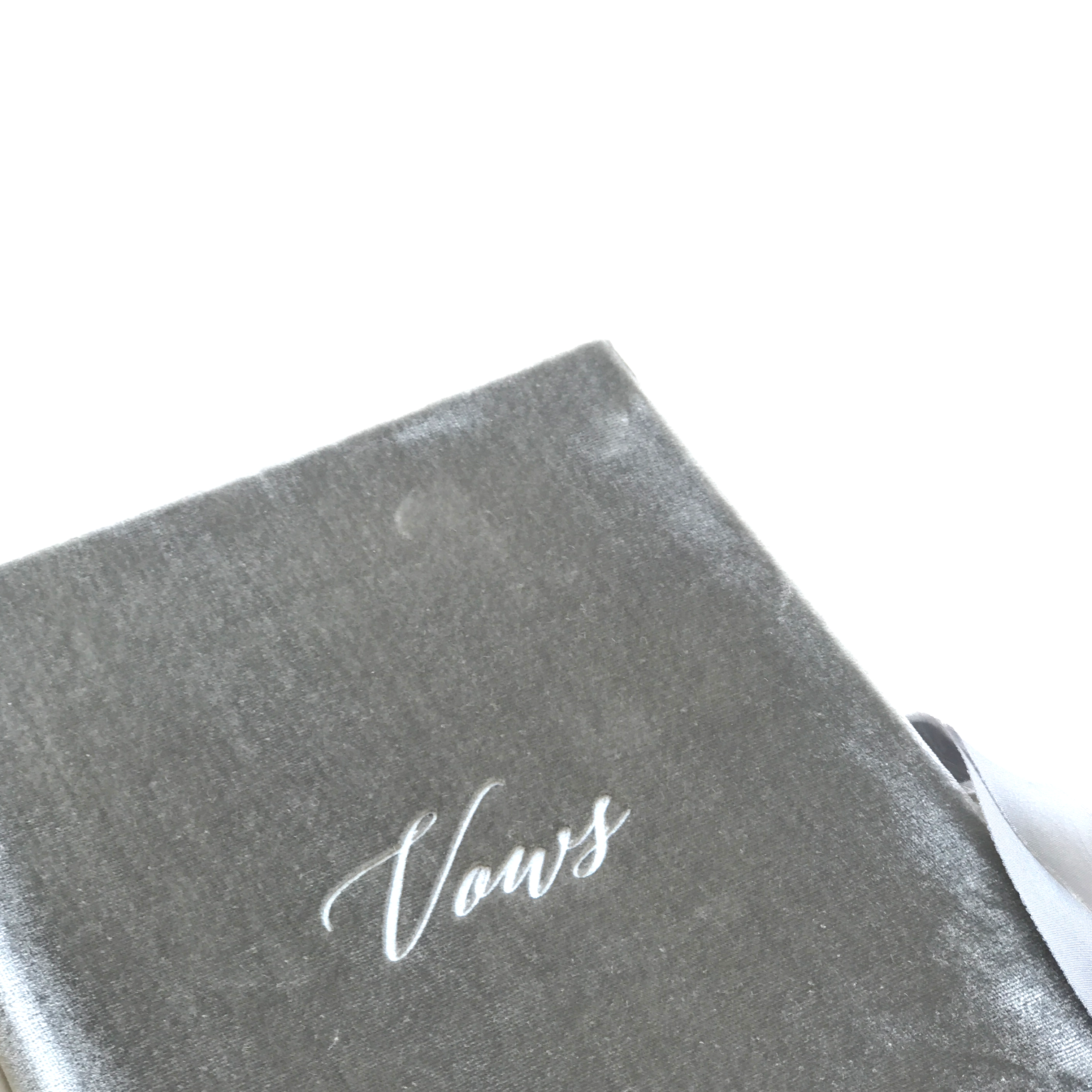 Vow Book Covers Uk Velvet - Light Grey Wedding Stationery wedding theme