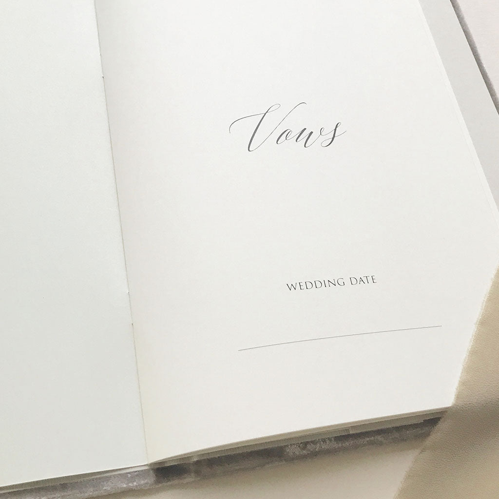 Vow Book Covers Uk Velvet - Blush Wedding Stationery