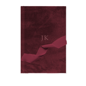 Custom Velvet Notebook - Red Wine