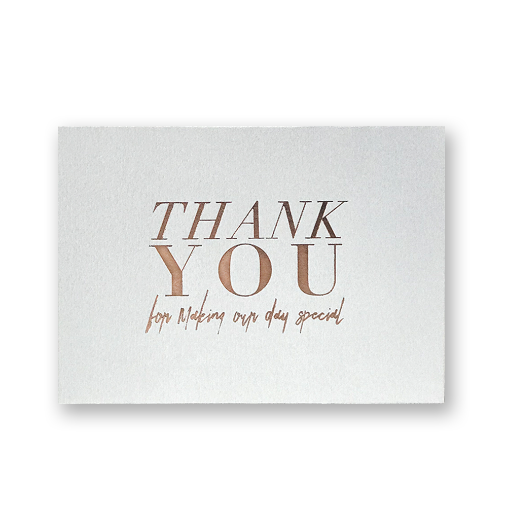 Thank You Cards Grey-Rosegold