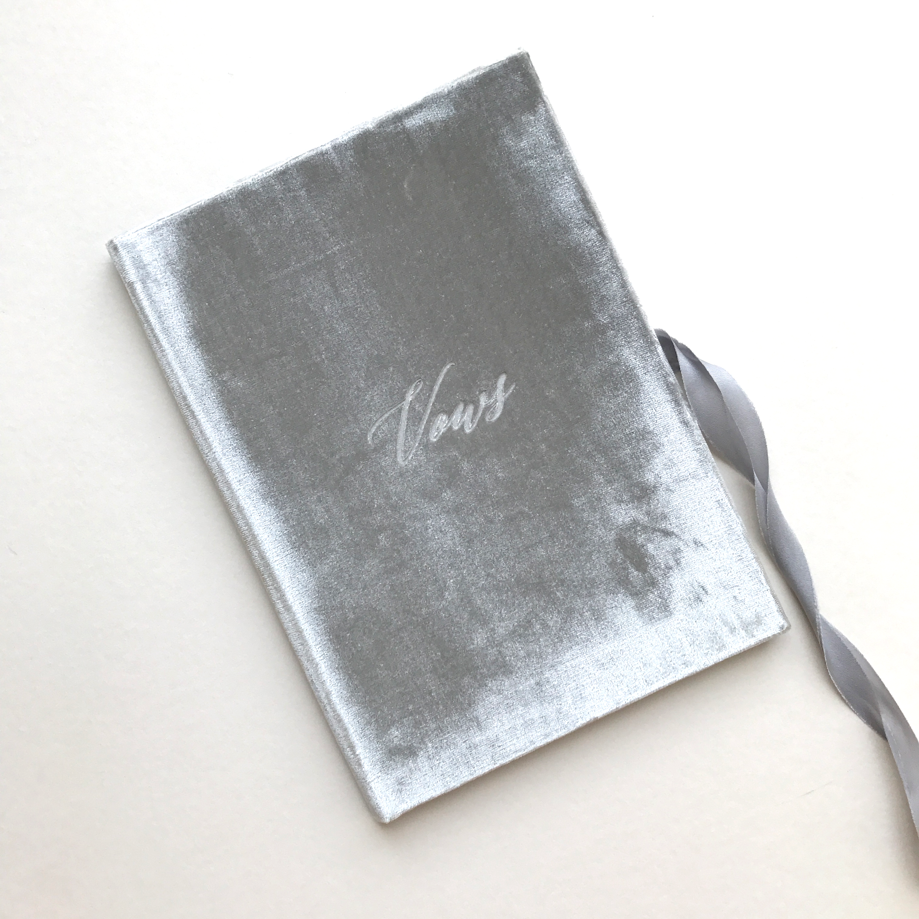 Vow Book Covers Uk Velvet - Light Grey Wedding Stationery wedding theme