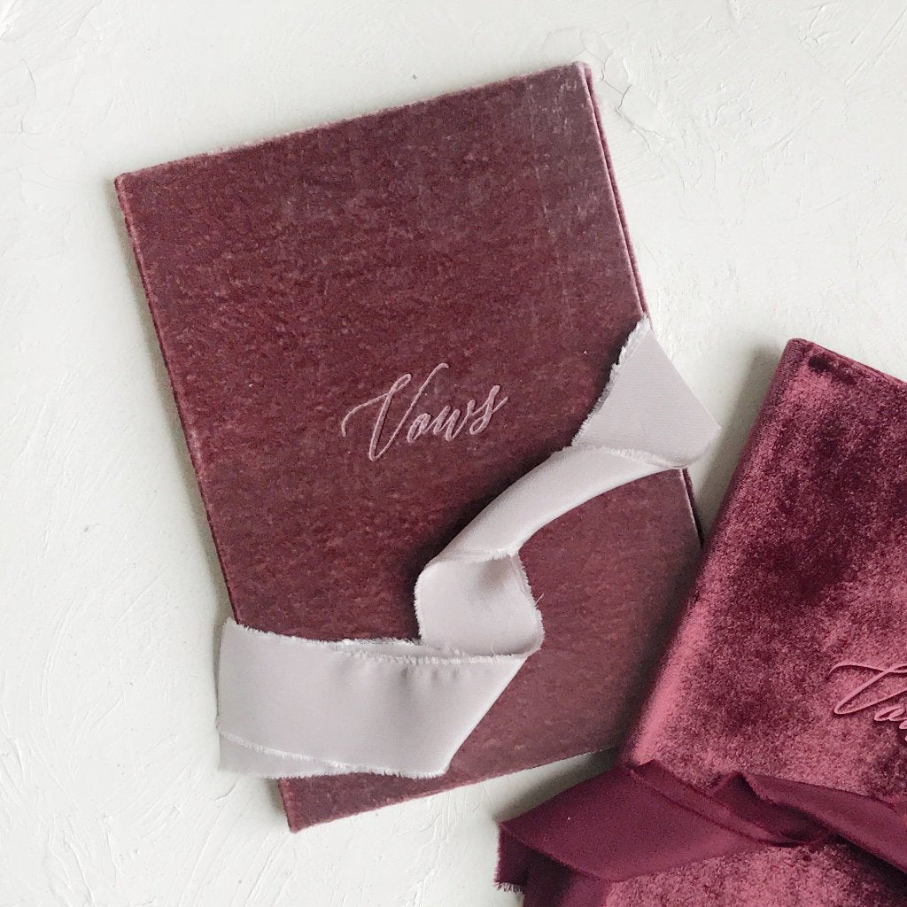 Vow Book Covers Uk Velvet - Plum Wedding Stationery Plum wedding theme