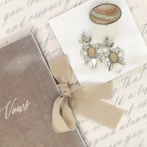 Vow Book Covers Uk Velvet - Taupe Wedding Stationery wedding theme