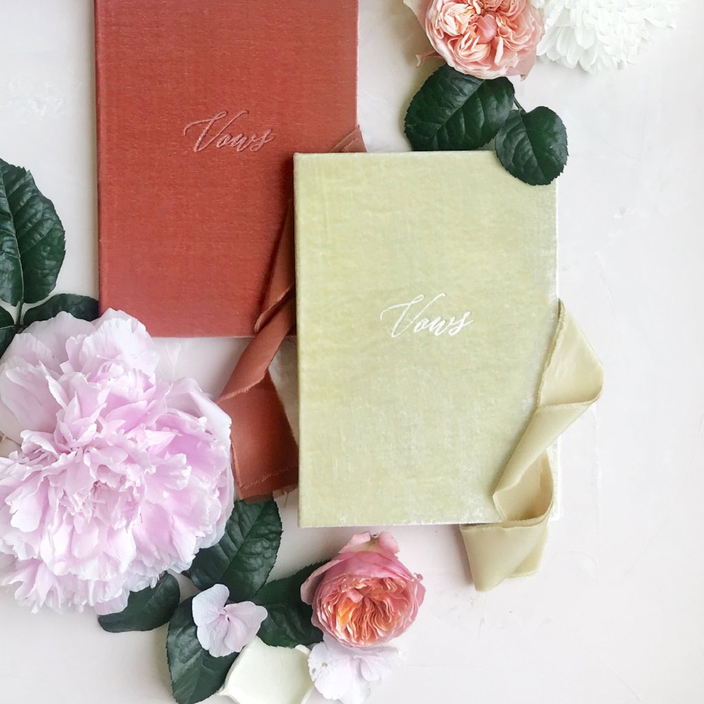 Wedding Stationery Yellow Wedding theme Velvet Vow Book