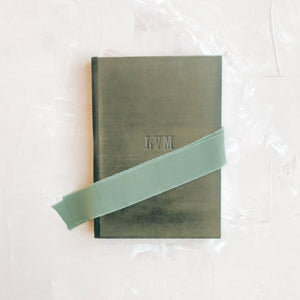 Custom Velvet Notebook - Sage Green