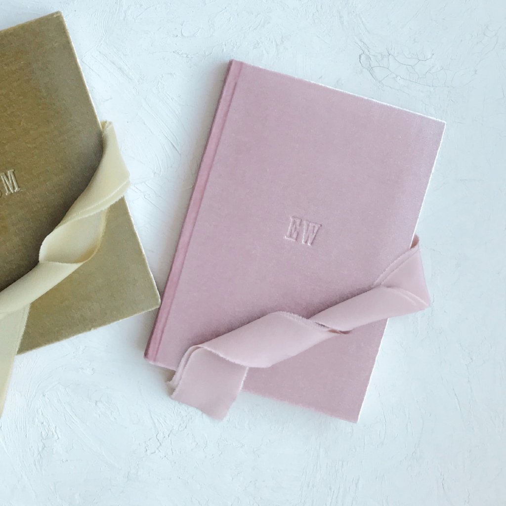 Custom Velvet Notebook - Blush