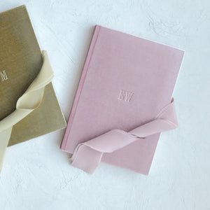 Custom Velvet Notebook - Blush