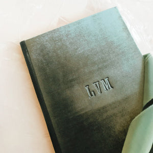 Custom Velvet Notebook - Sage Green