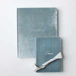Guestbook - Silk Velvet Bleu