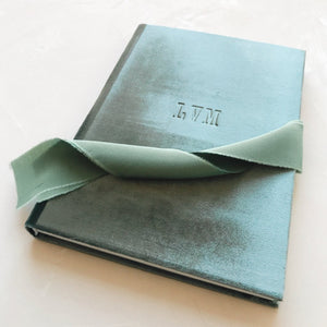 Custom Velvet Notebook - Sage Green