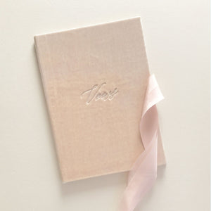 Vow Book Covers Uk Velvet - Rose Wedding Stationery