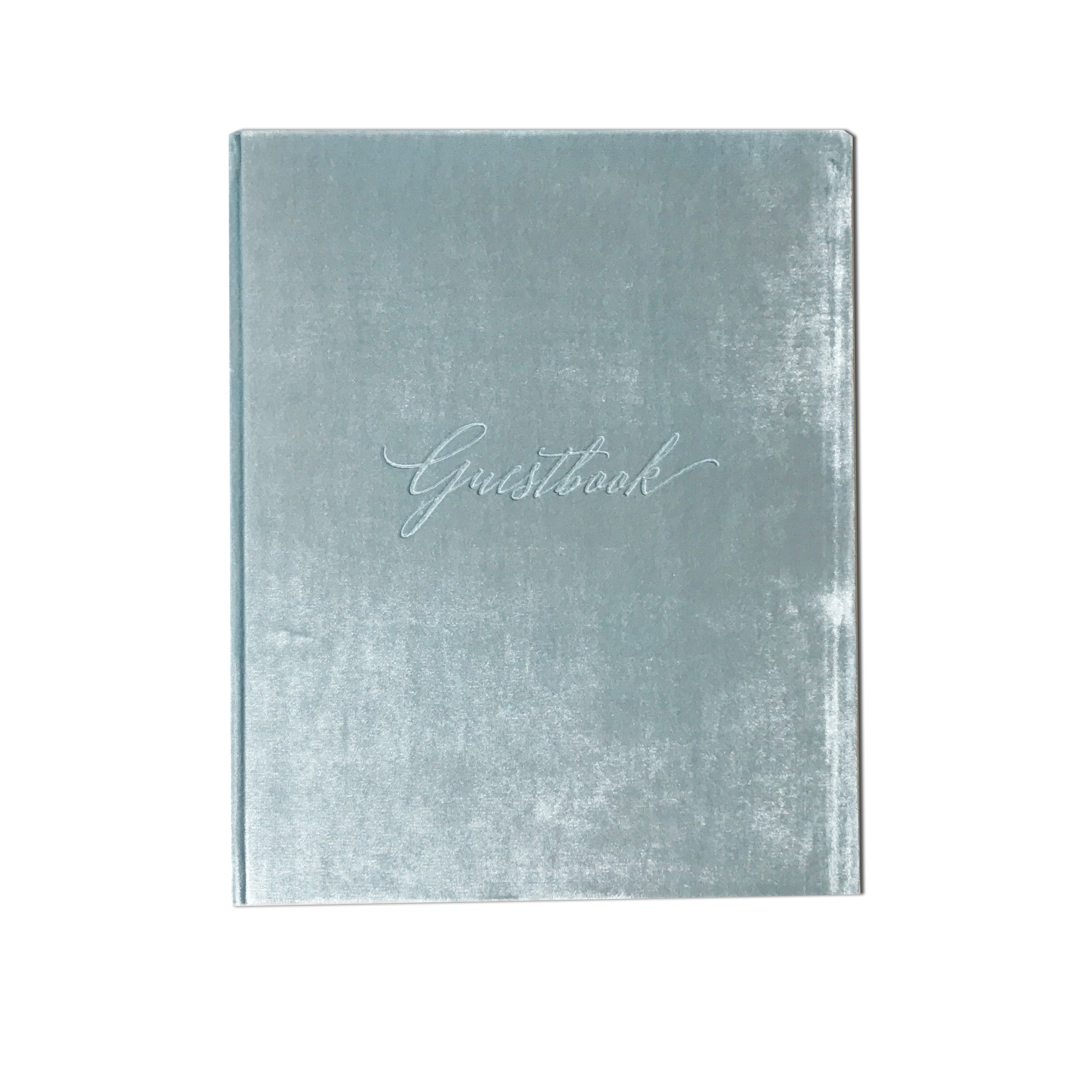 Guestbook - Silk Velvet Bleu