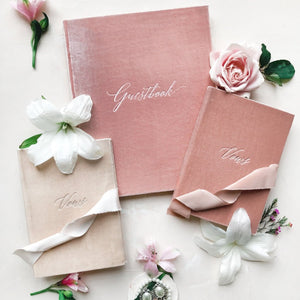 Wedding Stationery Guestbook Velvet UK 