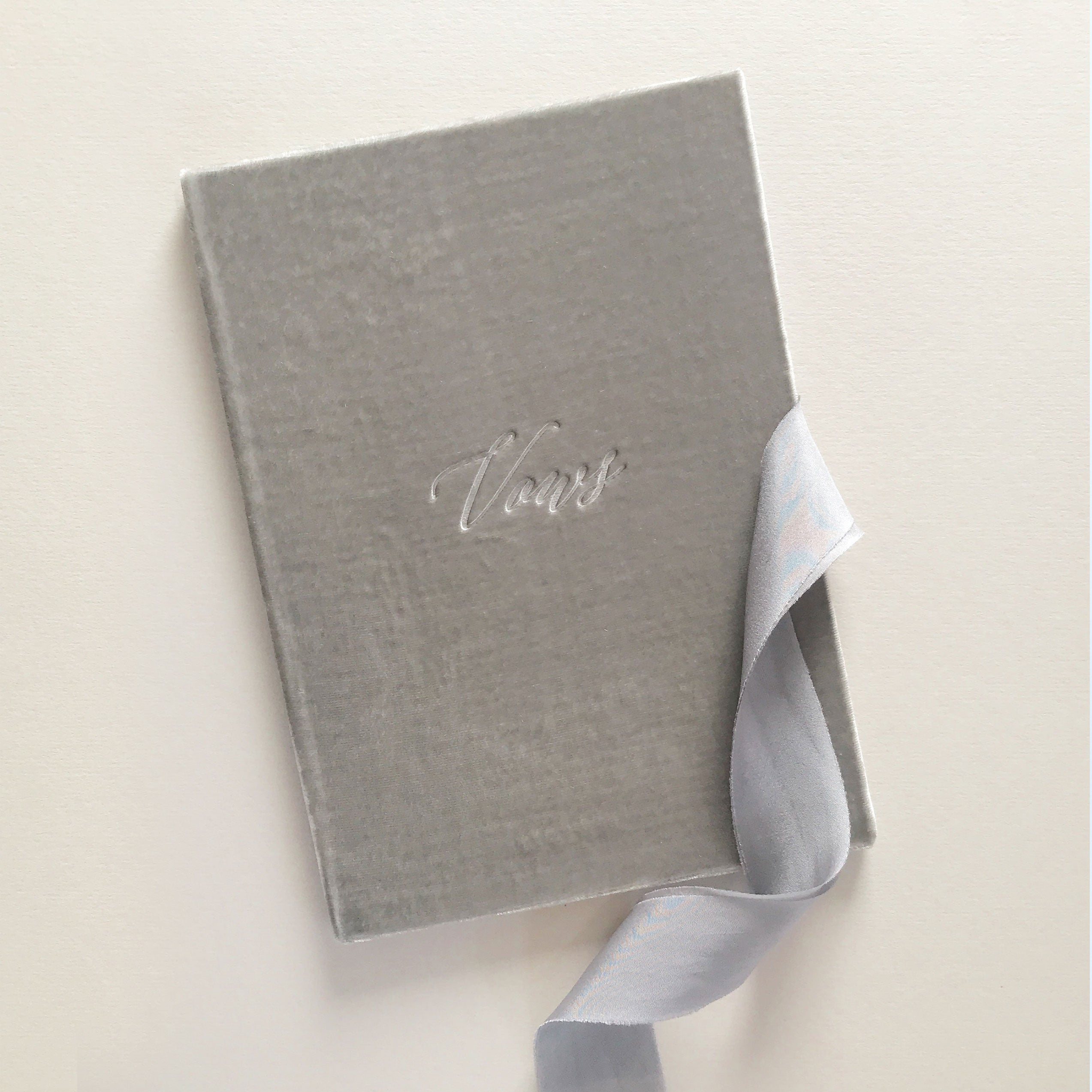 Vow Book Covers Uk Velvet - Light Grey Wedding Stationery wedding theme