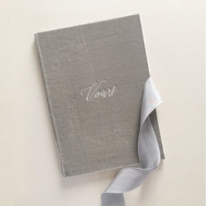 Vow Book Covers Uk Velvet - Light Grey Wedding Stationery wedding theme
