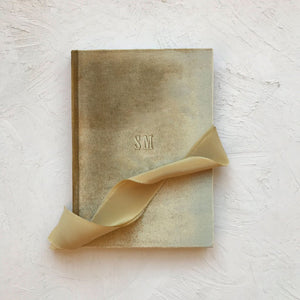 Custom Velvet Notebook - Gold