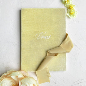 Wedding Stationery Yellow Wedding theme Velvet Vow Book