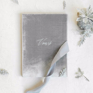 Vow Book Covers Uk Velvet - Light Grey Wedding Stationery wedding theme