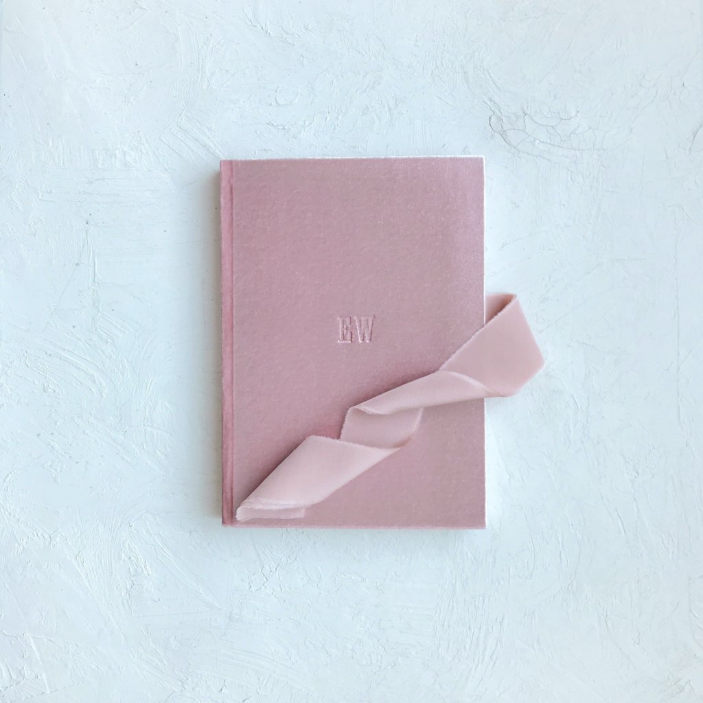 Custom Velvet Notebook - Blush