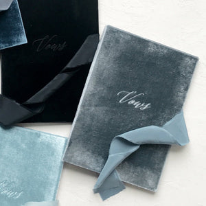 Vow Book Covers Uk Velvet - Dark Grey Wedding Stationery wedding theme
