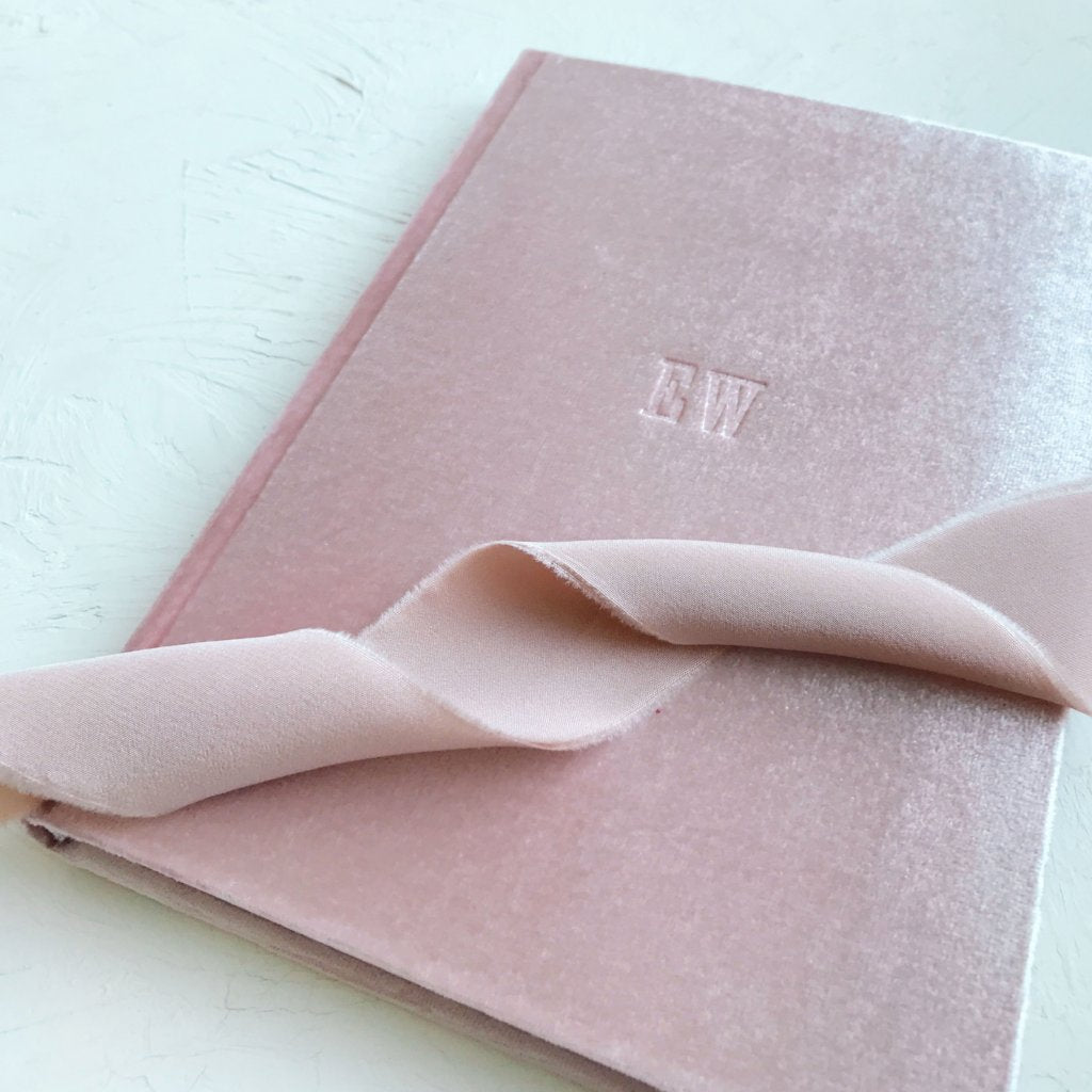 Custom Velvet Notebook - Blush