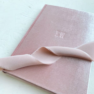 Custom Velvet Notebook - Blush