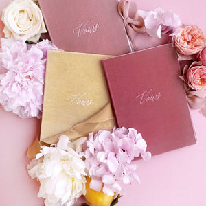 Wedding Stationery Yellow Wedding theme Velvet Vow Book