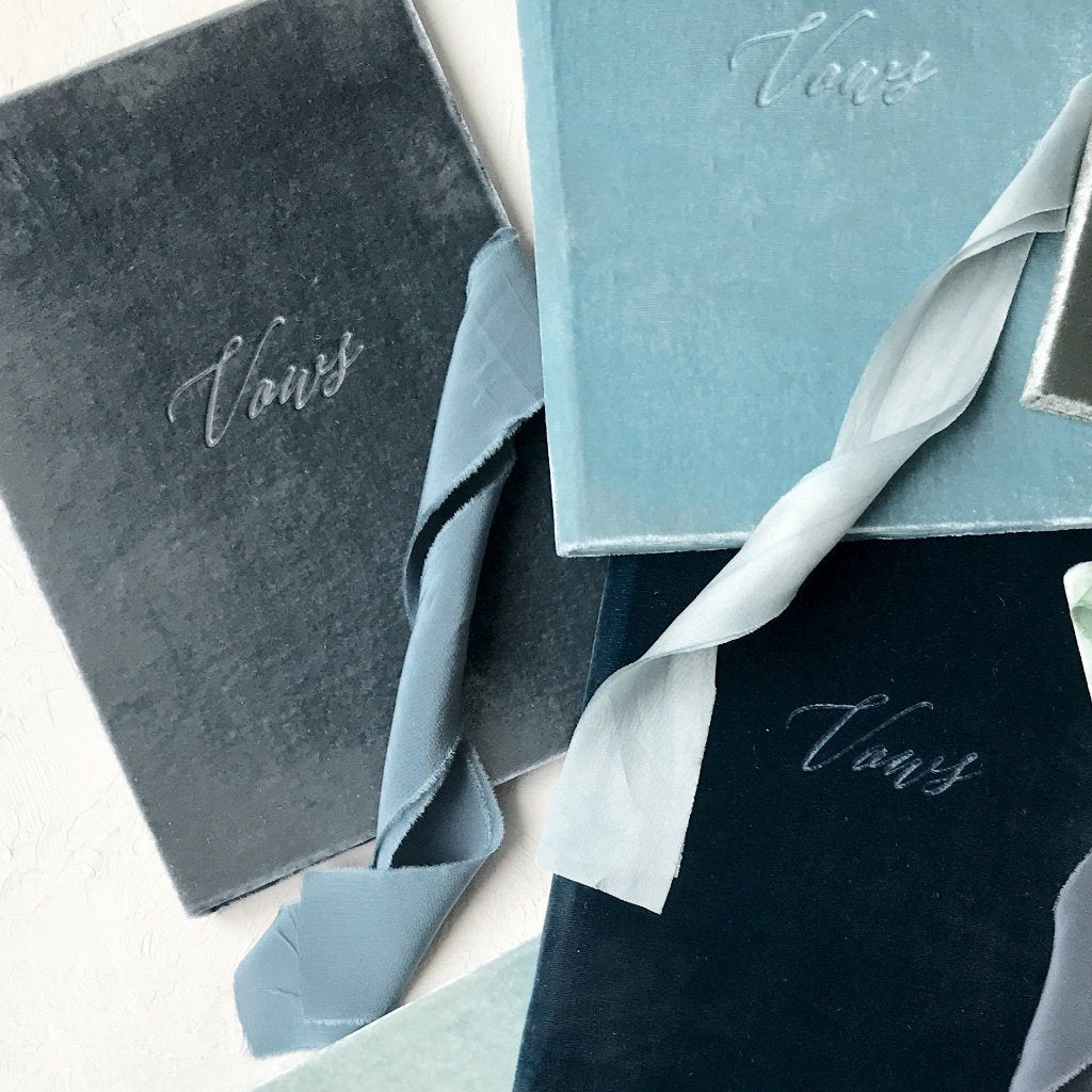 Vow Book Covers Uk Velvet - Dark Grey Wedding Stationery wedding theme
