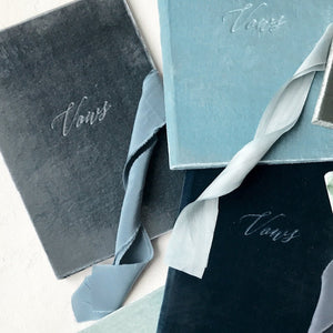 Vow Book Covers Uk Velvet - Dark Grey Wedding Stationery wedding theme