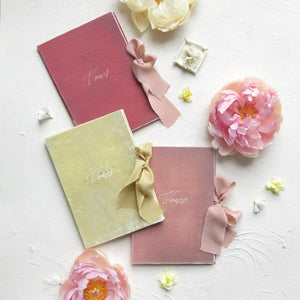 Wedding Stationery Yellow Wedding theme Velvet Vow Book