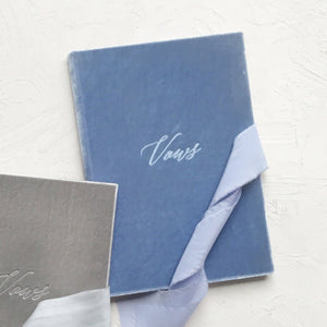 Vow Book Covers Uk Velvet - Lavender, purple Wedding Stationery 