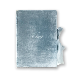 Vow Book Covers Uk Velvet - Pale Blue Wedding Stationery wedding theme