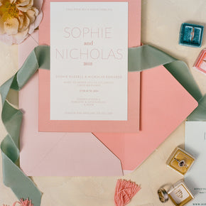 Colourful Modern Set - Peach Stationery