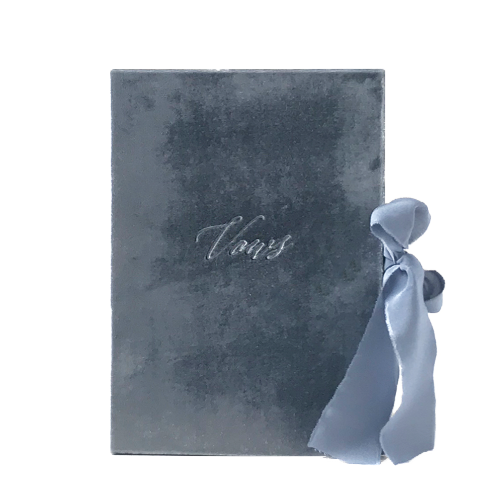 Vow Book Covers Uk Velvet - Dark Grey Wedding Stationery wedding theme