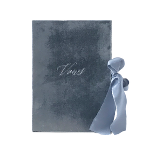 Vow Book Covers Uk Velvet - Dark Grey Wedding Stationery wedding theme