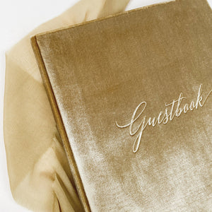 Guestbook - Silk Velvet Gold