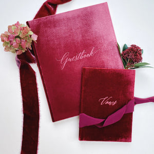 Guestbook - Silk Velvet Red Wine