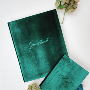 Guestbook - Silk Velvet Emerald