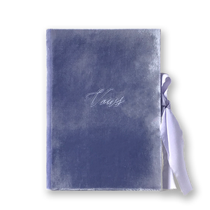 Vow Book Covers Uk Velvet - Lavender, purple Wedding Stationery 