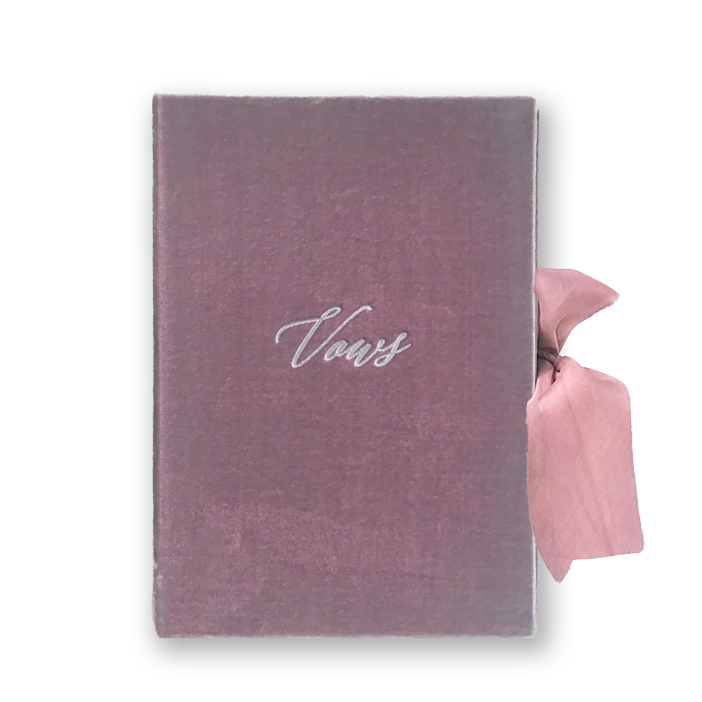 Vow Book Covers Uk Velvet - Purple Wedding Stationery , Purple Wedding Theme