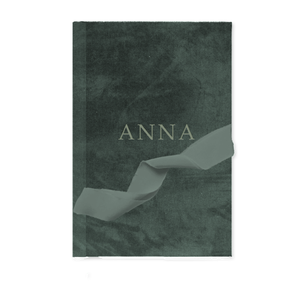Custom Velvet Notebook - Sage Green