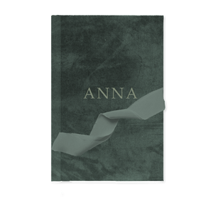 Custom Velvet Notebook - Sage Green