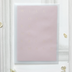 Bridesmaid Card Blush