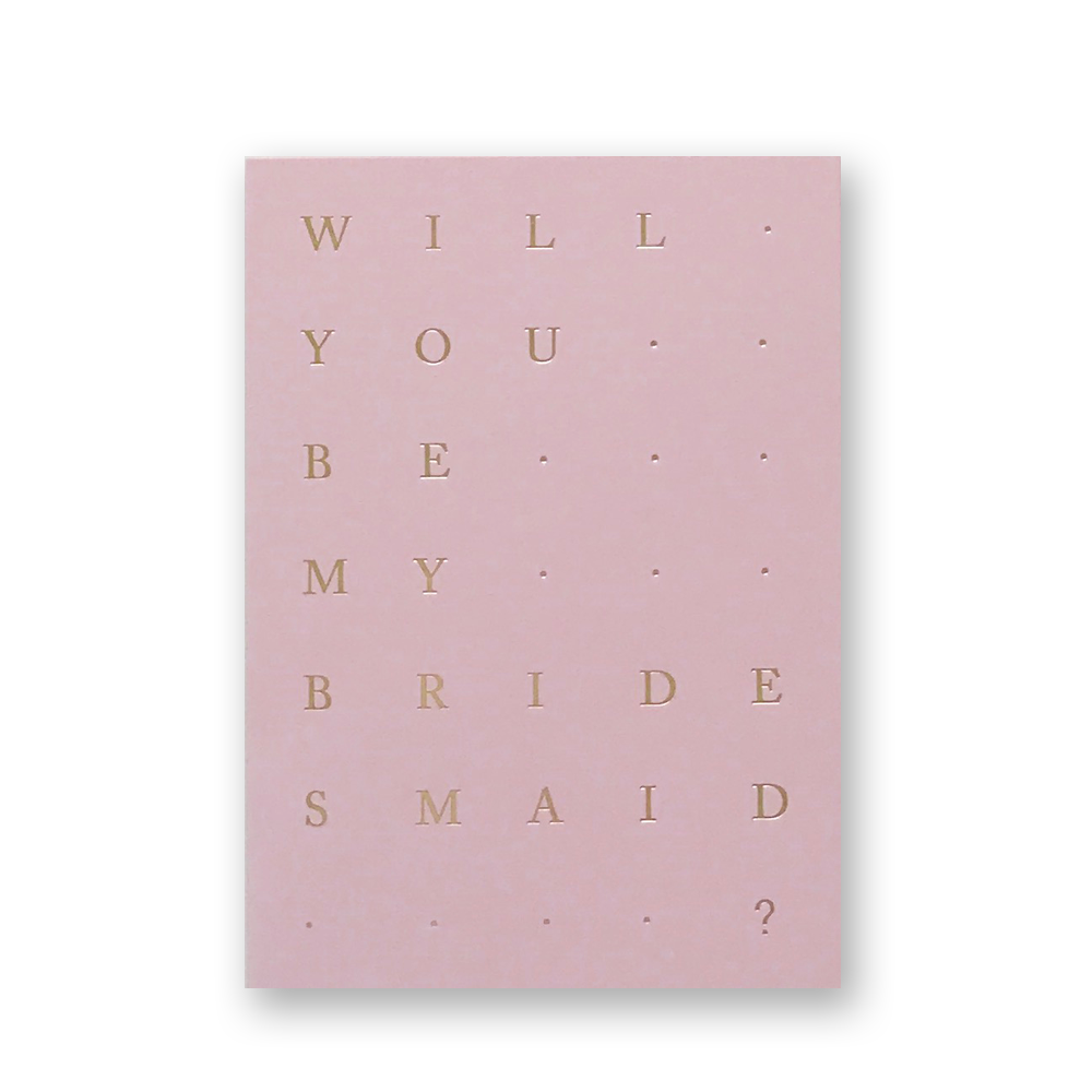 Bridesmaid Card Blush