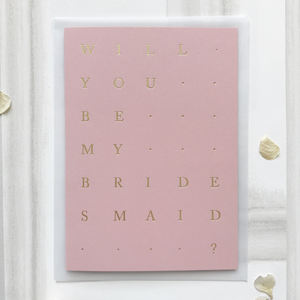 Bridesmaid Card Blush