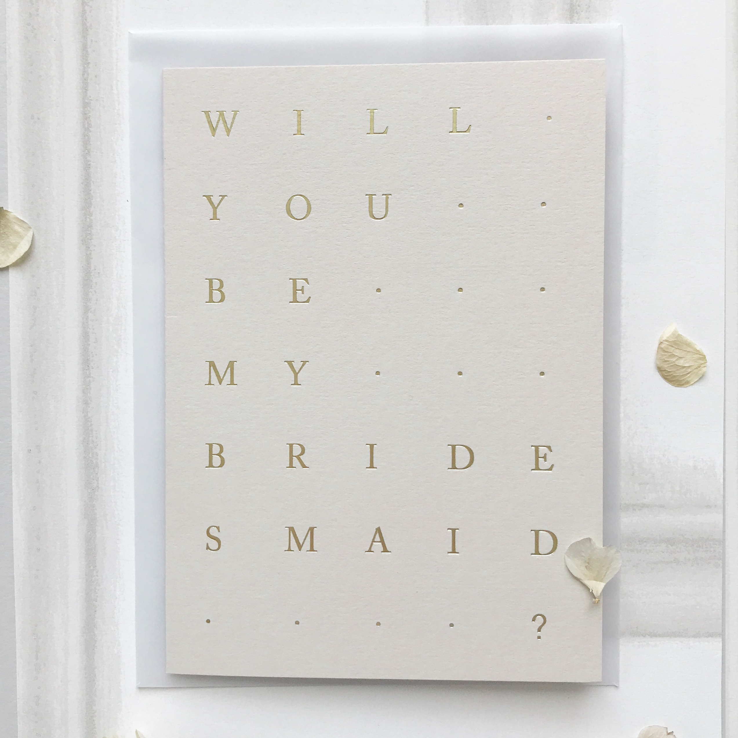 Bridesmaid Card Stone