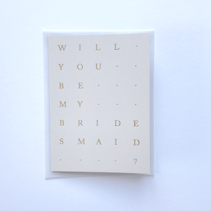 Bridesmaid Card Stone