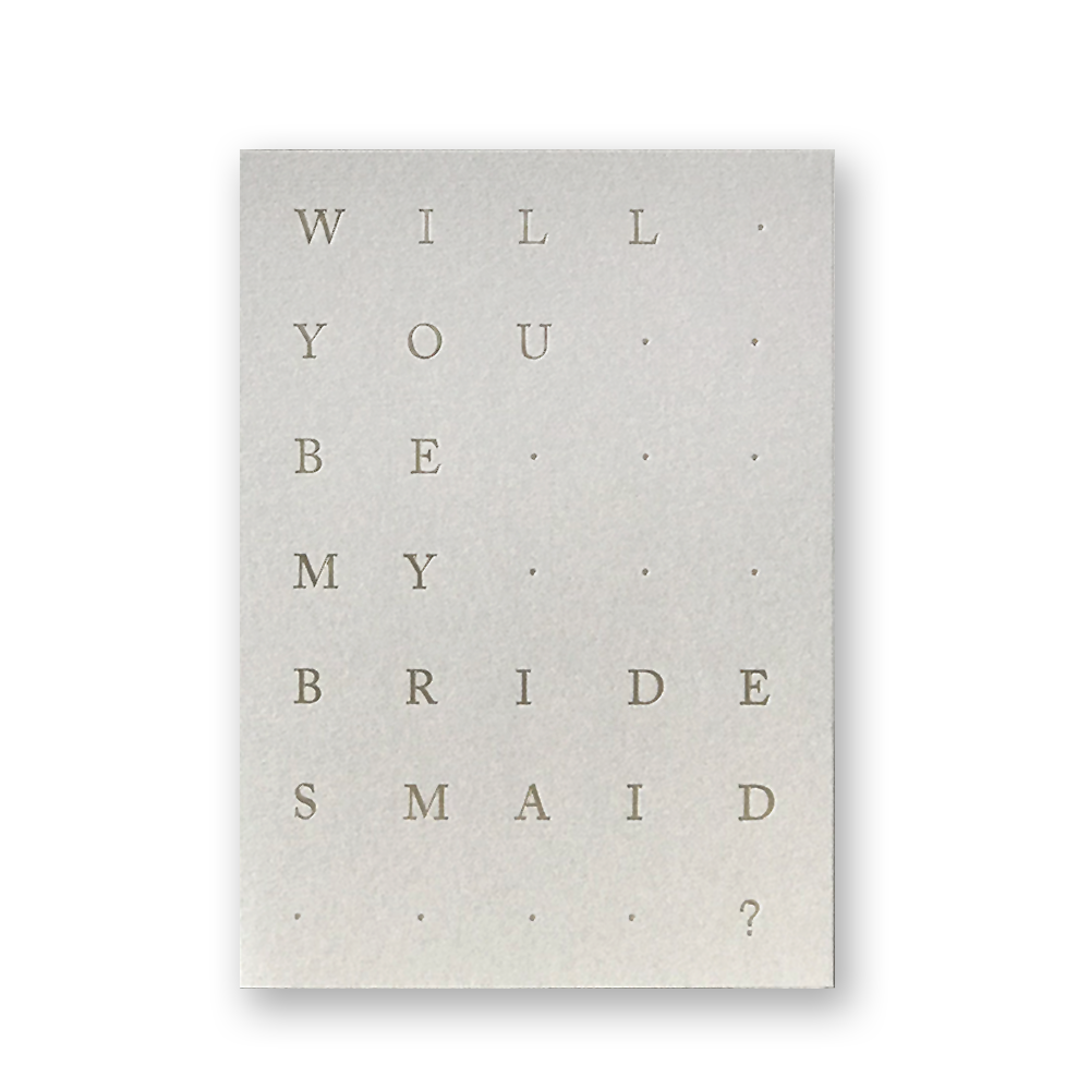 Bridesmaid Card Stone