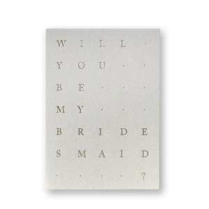 Bridesmaid Card Stone