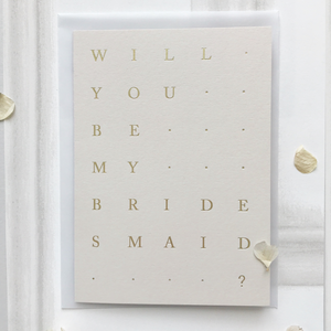 Bridesmaid Card Stone